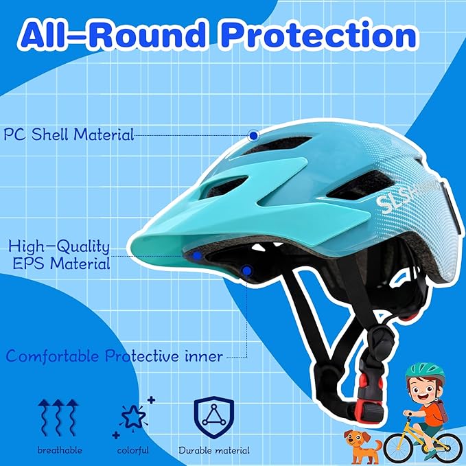 Kids Bike Helmet with LED Lights, Remote Control Turn Signals Safety Helmet Back Light for Youth Mountain Cycling Scooter Skateboarding, Adjustable and Lightweight for Boys Girls