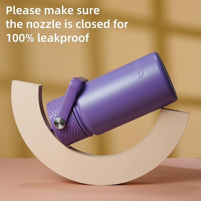 BJPKPK Insulated Water Bottle with Straw Lid, 15oz Cute Water Bottles, Stainless Steel Metal Thermo, Reusable BPA Free Leak Proof Tumblers, Cups,Iris