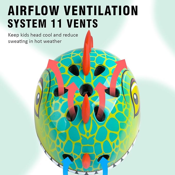 Kids Toddler Bike Helmet, Adjustable and Multi-Sport for Child Boys and Girls, 2 Sizes