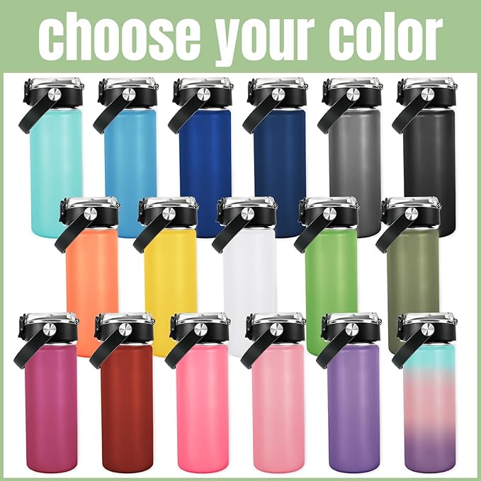 Personalized Kids Water Bottle with Name for School - Custom 18oz Water Bottle with Straw Lid Stainless Steel w/Engraved Names - Personalized Back to School Gifts for Boys Girls kids (UV)