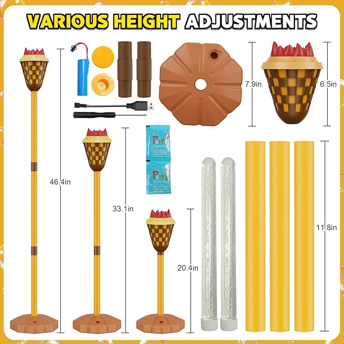 Christmas Bubble Machine for Kids, Garden Lamp Bubble Toy with Colorful Lighting and Music for Toddlers, Rechargable Bubbles Blower Maker Outdoor Toys for Halloween Birthday Christmas Party