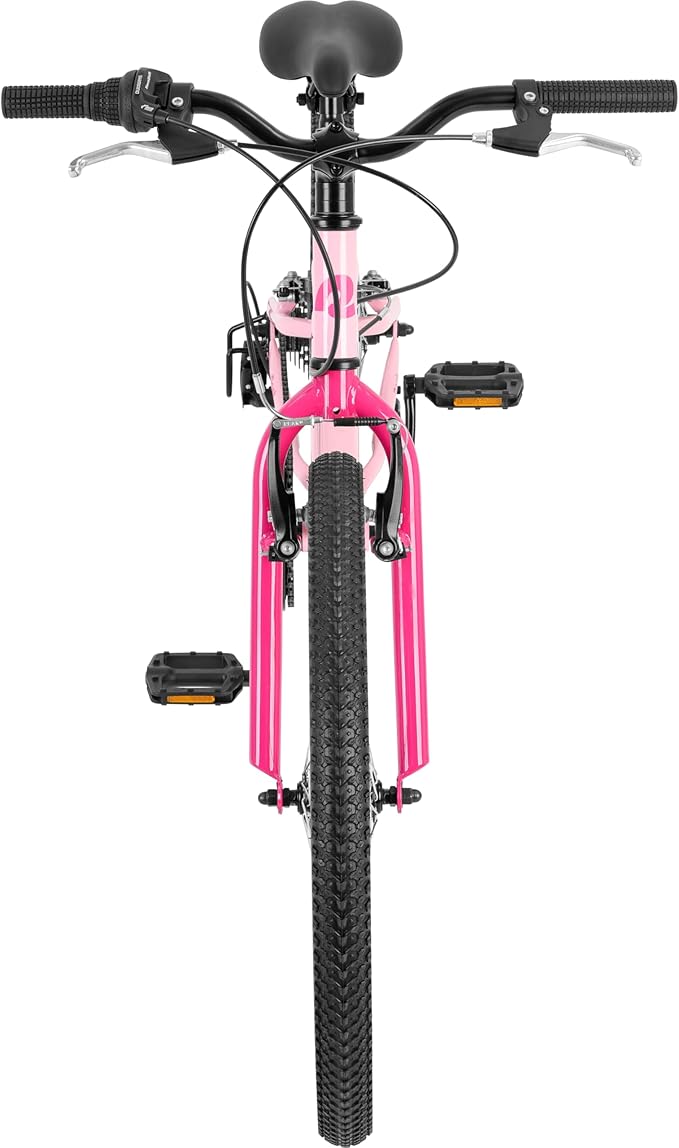 Retrospec Dart 20 & 24 Inch Kids Bike - 7-Speed Hybrid Bicycle for Ages 6-11 with 29in All-Season Tires & Shock Absorption - Adjustable Height Youth Bike with V-Brakes & Smooth Gear Shifting