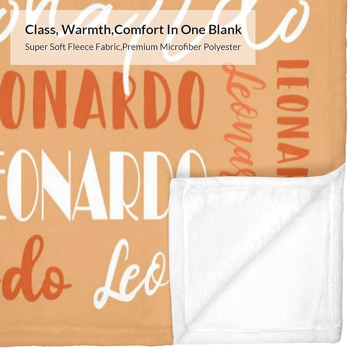 Name Blanket Personalized Blanket for Adult Kids Flannel Customize Throw Blanket Custom (Color 05, 40 x 50 Inches)