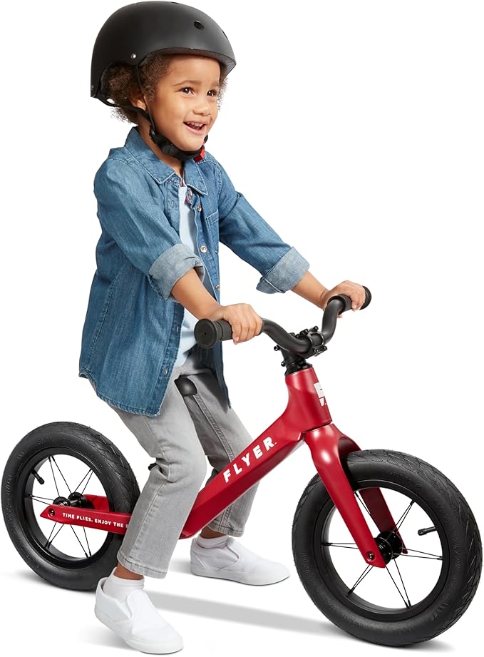 Radio Flyer Balance Bike, Baby Toy, Toddler Bike, Bicycle Toddler Toys, Baby Gifts, Flyer Ultra Lite Balance Bicycle, for Ages 1.5-5 Years, Red