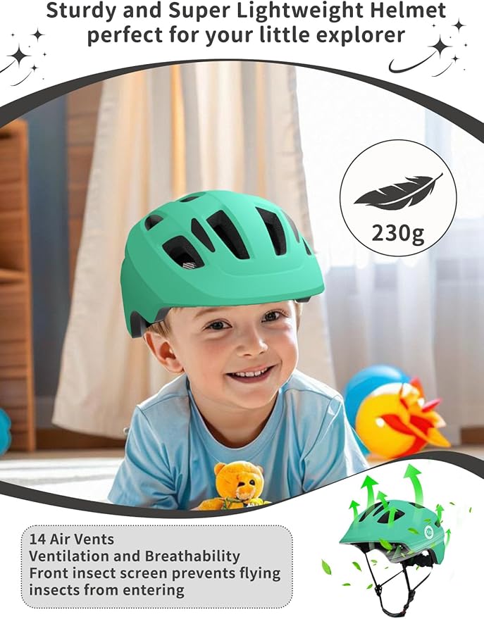 XJD Toddler Helmet Kids Bike Helmet for Infant/Baby Multi-Sport Adjustable Skateboard for Kids Boys Girls Lightweight for Age 1 and Older