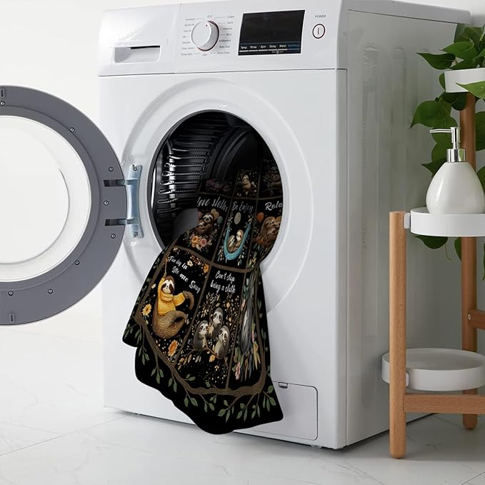 Sloth Blanket, Sloths Throw Blanket, Cute Sloths Gifts Blankets Stuff Fleece Flannel Plush for Men Boys Women Girls Lovers Adults Soft Bedding Gift for Sofa Bed Office Home Decor 50"x40"