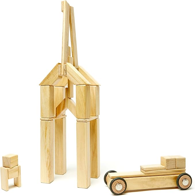 42 Piece Tegu Magnetic Wooden Block Set, Natural, 1-99 years old