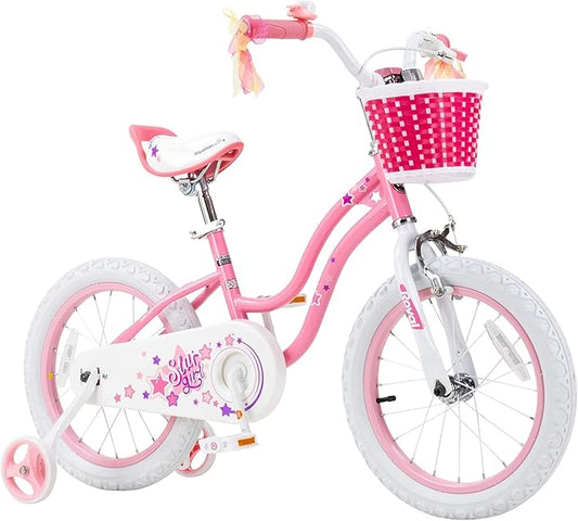 RoyalBaby Girls Bike Classic & EZ Kids Bike, Balance and Pedal Bicycle, 12 14 16 18 20 Inch Toddlers to Big Kids 3-10 Years