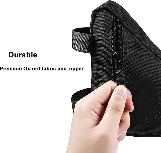 COTOUXKER Bike Frame Bag, Mountain Bike Bag for Road and Mountain Bikes Lightweight Cycling Storage Bags (Small black)