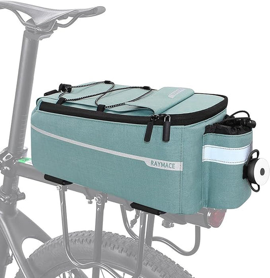 RAYMACE Bike Rear Rack Bag with Tail Light, Bike Truck Cooler Bag for Warm or Cold Items