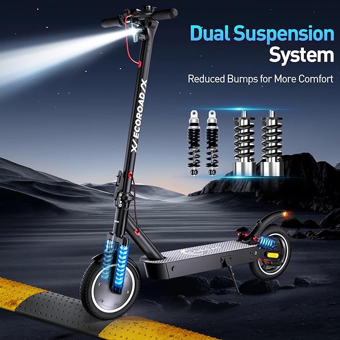 Electric Scooter for Adults, 30-32Miles Long Range Electric Scooters, 500W-750W Motor & 21-25MPH Adults Commuting Scooters, 10" Tires, Lightweight Foldable E-Scooter with Turn Signals