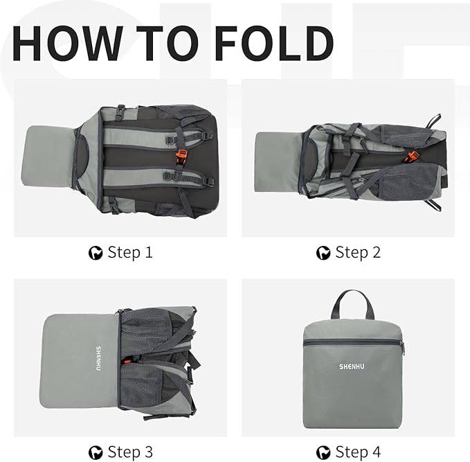 40L Hiking Backpack Lightweight Daypack Waterproof Travel Camping Backpack for Men Women Sport Packable