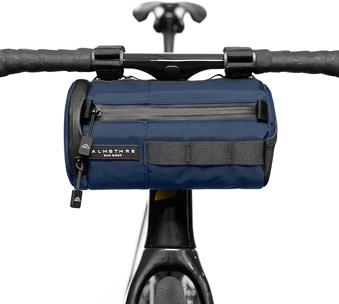 Signature Bar Bag – Cosmic Blue | Hard-Shell Bike Handlebar Bag with Waterproof Zippers & Adjustable Straps | Lightweight Bicycle Handlebar Bag, Compatible with Road, Gravel & MTB Bikes