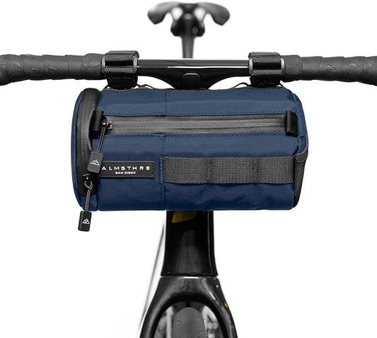 Signature Bar Bag – Cosmic Blue | Hard-Shell Bike Handlebar Bag with Waterproof Zippers & Adjustable Straps | Lightweight Bicycle Handlebar Bag, Compatible with Road, Gravel & MTB Bikes