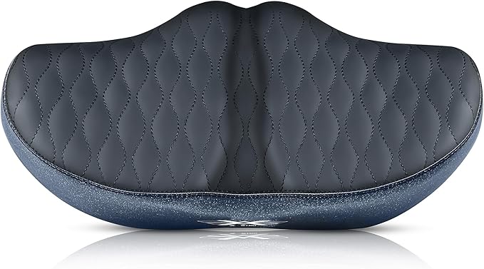X WING New-Age Noseless Bike Seat Cushion for Men & Women - Extra Padding & Wide - Suitable for City, Electric, Stationary Bikes - Compatible with Peloton Bikes – Wide Winged Bike Seat with Cushion
