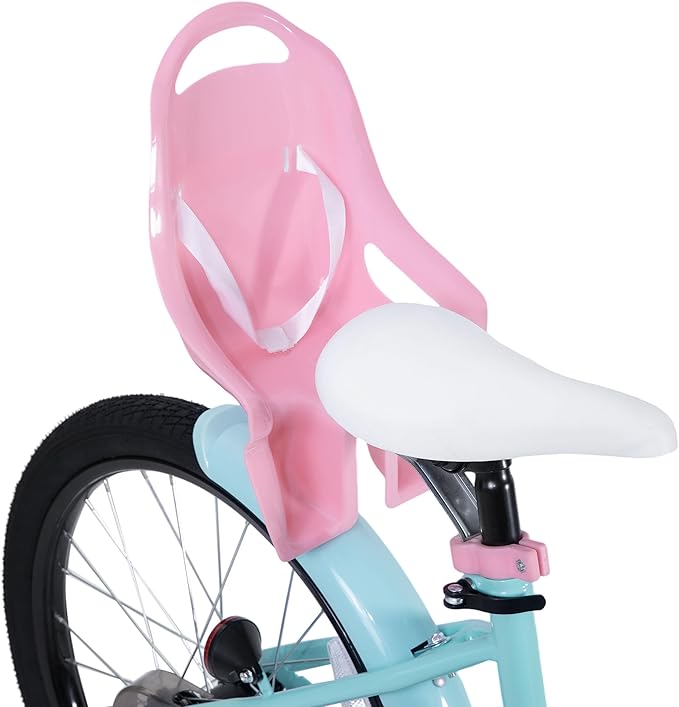 KEANO Zinnia 14 16 20 Inch Kids Bike for Girls Ages 3-10 Years, Girls' Bikes with Training Wheels, Streamers, Basket and Doll Seat, Children Bicycles