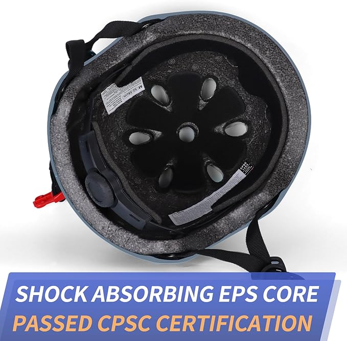 BURSUN Kids Bike Helmet Ventilation & Adjustable Toddler Helmet for Ages 2-14 Kids Boys Girls Multi-Sport Helmet for Skateboard Roller Skateing Bicycle Scooter blance Bike