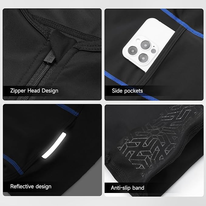 Santic Men's Triathlon Suit Sleeveless Skinsuit Padded Quick-Dry Swim Bike Run with Pockets