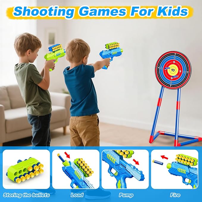 2 in 1 Pack Bow and Arrow Set for Kids 6 Year Old Boy Gifts Boy Toys Age 6-8,Archery Set with Lights Sport Shooting Games for Kids 5-12 Year Old Birthday Gifts Indoor Outdoor