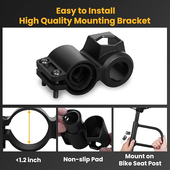 NDakter Bike Locks Heavy Duty Anti Theft, Bike U Lock with 4FT Chain and Bracket,15mm Shackle Electric Bicycle Lock for Scooter, 3 Keys Motorcycle Wheel Lock for Ebike, Moped, Tricycle