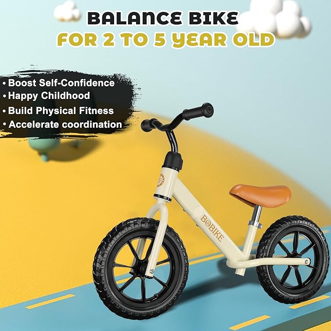 Toddler Balance Bike Toys for 2 to 5 Year Old Girls Boys Adjustable Seat and Handlebar No-Pedal Training Bike Best Gifts for Kids