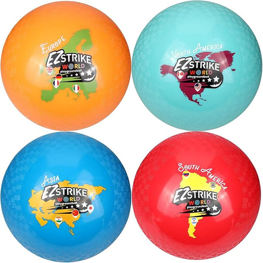 8.5'' Playground Ball Set, Posh Rubber Dodgeballs for Kids and Adults, Handball Kick Ball for Outdoor and Indoor Games, Rubber Balls Includes Pump