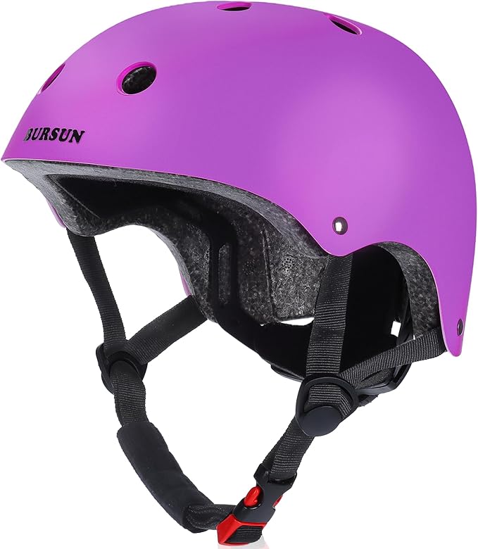 BURSUN Kids Bike Helmet Ventilation & Adjustable Toddler Helmet for Ages 2-14 Kids Boys Girls Multi-Sport Helmet for Skateboard Roller Skateing Bicycle Scooter blance Bike