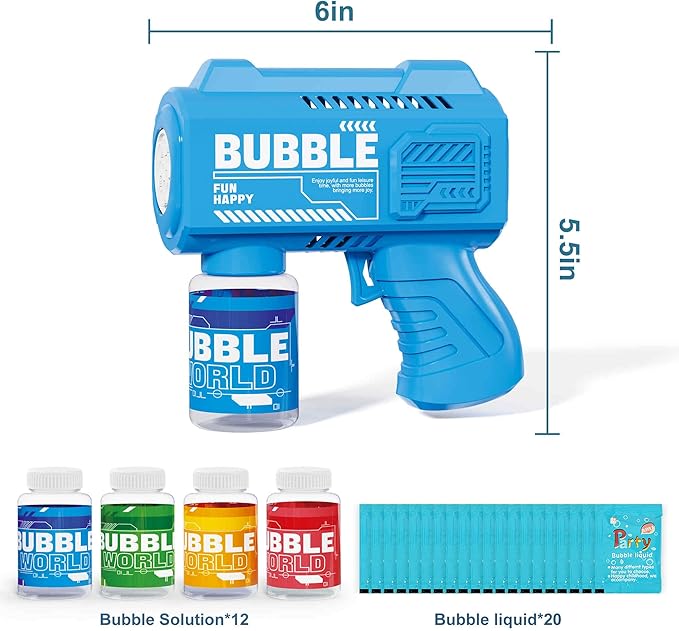 8-Pack Automatic Bubble Gun,Bubble Machine Blower Outdoor Toys for Toddlers Ages 1-8 Gifts Wedding Party Favors