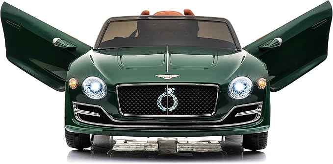 Licensed Bentley EXP12 Kids Ride on Toy Car, 12V Battery Powered Children Electric 4 Wheels w/ Parent Remote Control, Foot Pedal, 2 Speeds, Music, Aux, LED Headlights (Green)