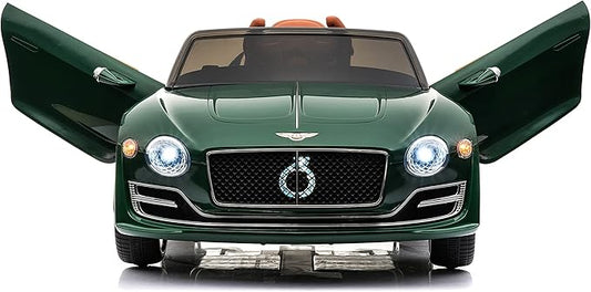Licensed Bentley EXP12 Kids Ride on Toy Car, 12V Battery Powered Children Electric 4 Wheels w/ Parent Remote Control, Foot Pedal, 2 Speeds, Music, Aux, LED Headlights (Green)