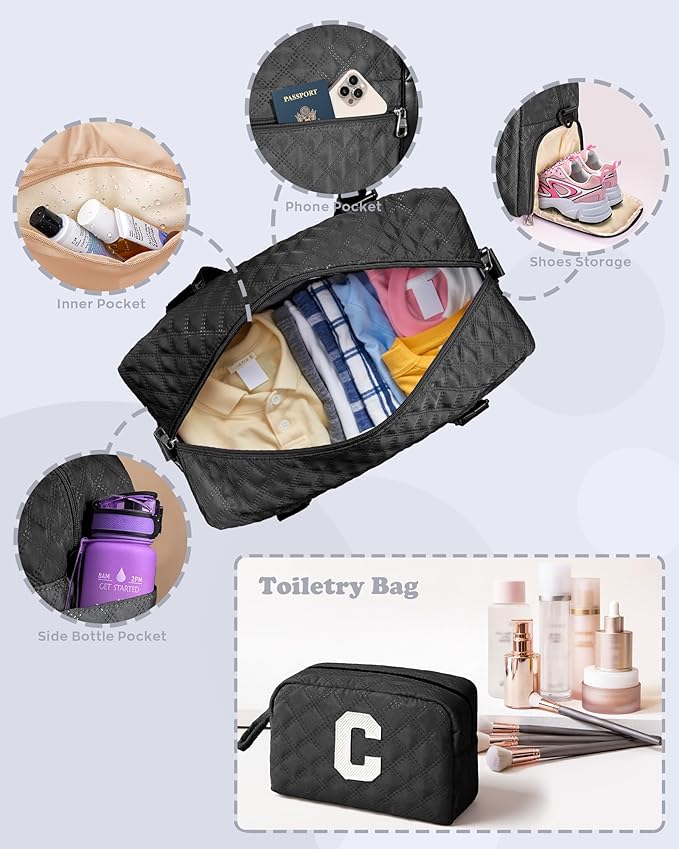 Girls Birthday Gifts, Travel Duffel Bag, Personalized Weekender Bag, Monogram Overnight Bag Gift for Grandmother, Birthday Gifts Personalized Gifts Bridesmaid Gifts, Mom Gifts