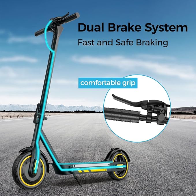 Electric Scooter Adult, 19-25 MPH Max Speed, 21-28 Miles Long Range, E Scooter with 8.5"/10" Tires, 350W/500W/600W Motor, Cruise Control and Dual Braking, Foldable Electric Scooter for Adults