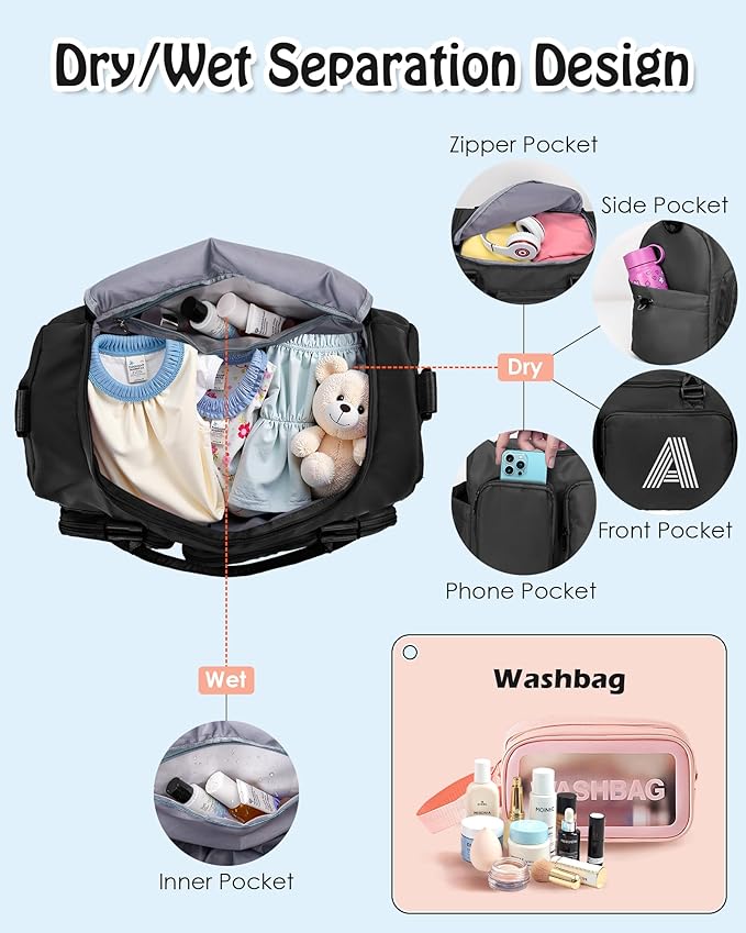 Birthday Gifts Teen Girl Gift, Initial Travel Duffle Bag, Duffel Bag, Monogram Overnight Bag Girlfriend Birthday Gifts for Women Gifts for Teen Girls Boys