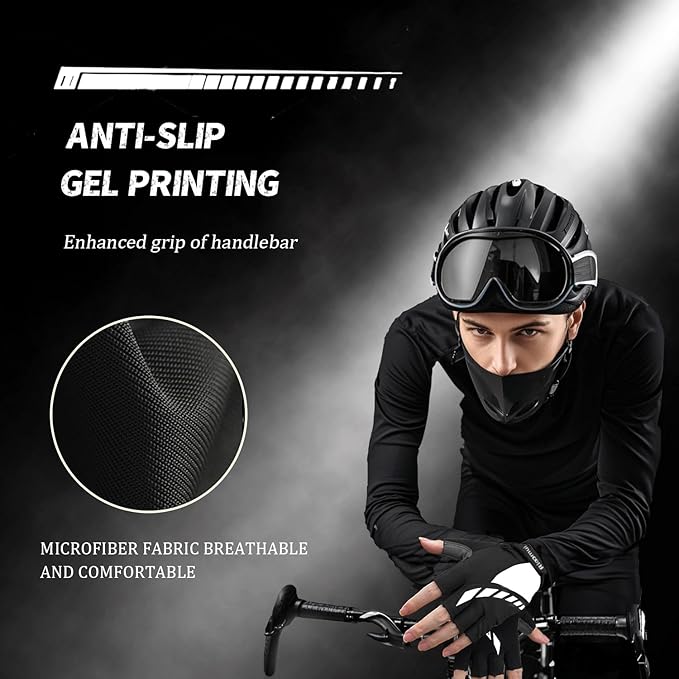 Cycling Gloves,Gel Padded Bike Gloves for Men Cycling,Anti-Slip & Shock-Absorbing Lightweight & Breathable Design Road Bicycle Half Finger for Women