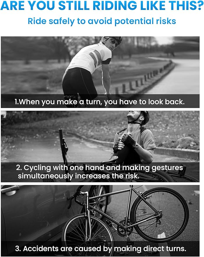 Bike Mirror Handlebar Mount 360° Adjustable 2pcs, Bike Accessories Bicycle Mirrors for Handlebars with Scratch Resistant Glass, E Bike Rear View Mirror for Scooter, Motorcycle