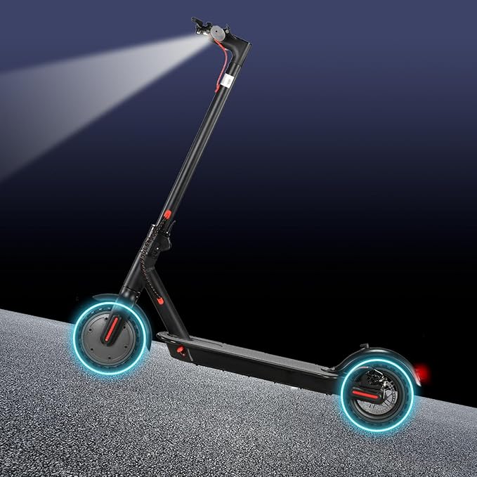 Electric Scooter Adults, Foldable 8.5" Tires E Scooter for Adults, 19 Mph, 350W Motor Fast Cooter, Kick Scooters Max 21 Miles Long Range for Commuting, Heavy Duty E-Scooter with Dual Braking System