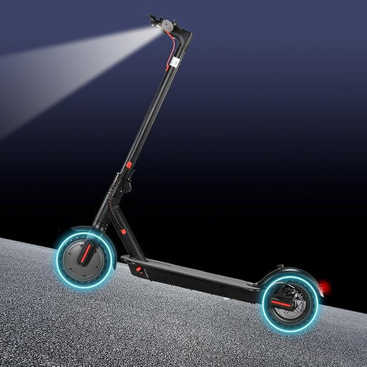 Electric Scooter Adults, Foldable 8.5" Tires E Scooter for Adults, 19 Mph, 350W Motor Fast Cooter, Kick Scooters Max 21 Miles Long Range for Commuting, Heavy Duty E-Scooter with Dual Braking System