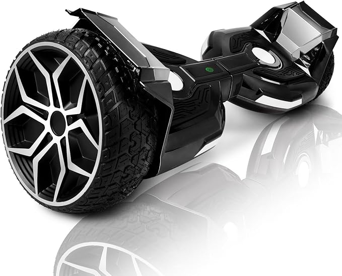 8.5” All Terrain Hover Board, Off Road Self Balancing Scooter with Bluetooth and LED Lights, UL2272 Safety Certified (Black)