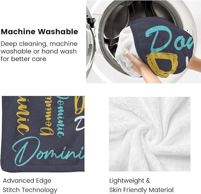 Dr.TOUGH Personalized Name Blanket Personalized Blanket for Adult Kids Flannel Customized Personalized Blankets and Throws