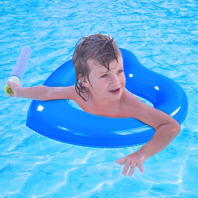 ZHUYNXIR Heart Swimming Pool Float Loungers Tube, Water Fun Beach Party Toys for Kids，Birthday Scene Layout Props.