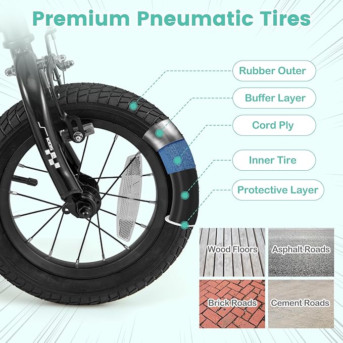 COSTWAY 12/14/16/18 Inch Kids Bike, Boys & Girls Training Bike w/Removable Training Wheels, Pneumatic Tires, Adjustable Handlebar & Seat, Dual Brake System, Children Toddler Bicycle for 3-8 Years Old