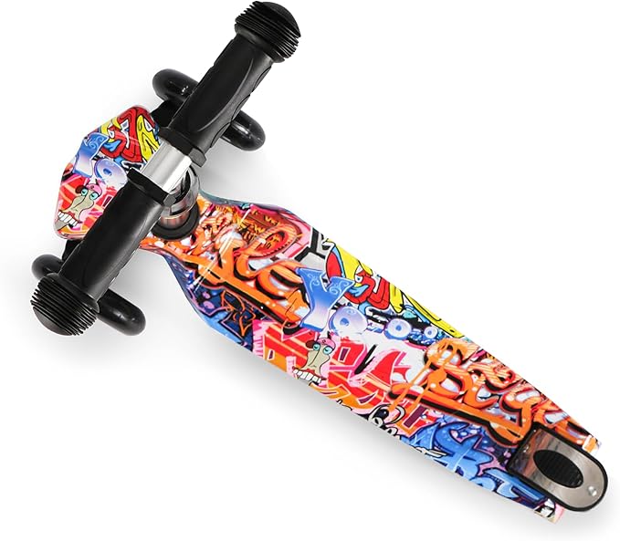 Kids Kick Scooter, 3 Wheeled Scooter for Kids, Child/Toddlers Toy, Adjustable Height, Anti-Slip Deck, Flashing Wheel Lights, for Boys/Girls 3-12 Year Old