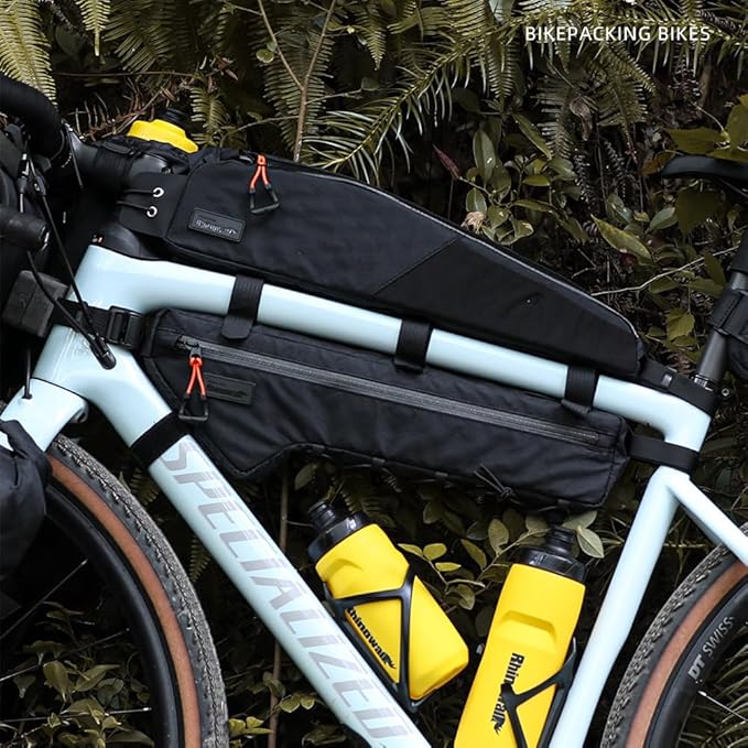 Rhinowalk Bicycle Front Frame Bag Bike Under Top Tube Triangle Bag Lightweight 1.7L Cycling Accessories Nylon Pack Pouch for Mountain Road Bike