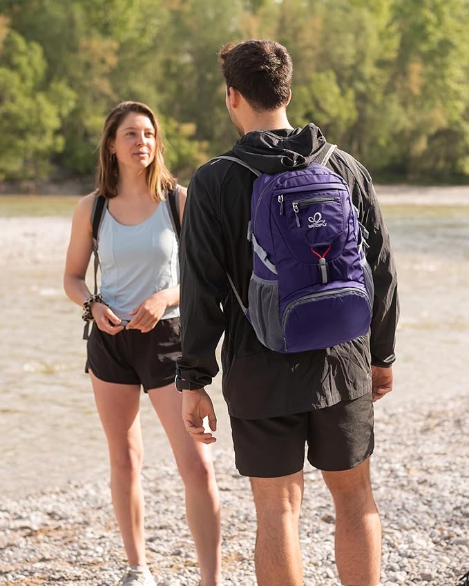 WATERFLY Small Lightweight Packable Backpack: 20l Ultra Light Foldable Travel Hiking Camping Daypack Day Pack for Man Woman