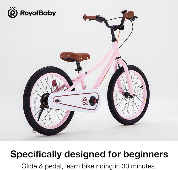 RoyalBaby Kids Bike, Terra EZ Balance to Pedal Convertable Bicycle, 14 16 18 Inch Easy Learn Balancing to Biking Boys Girls Ages 3-9 Years Beginners