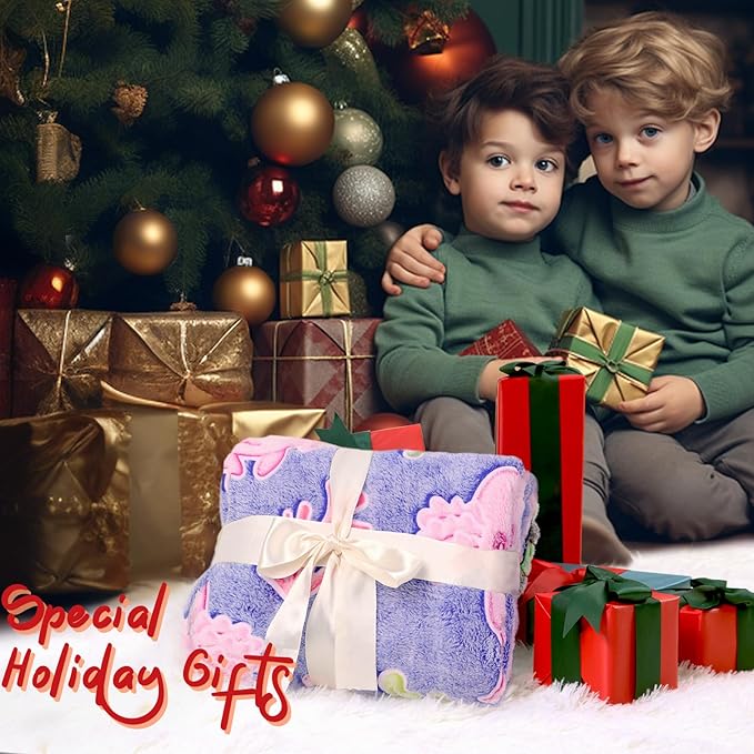 Pink Axolotl Gifts Toys for Girls Axolotl Blanket Glow in The Dark Axolotls Birthday Decorations Cute Kids Throw for Girls Salamander 40"x50"