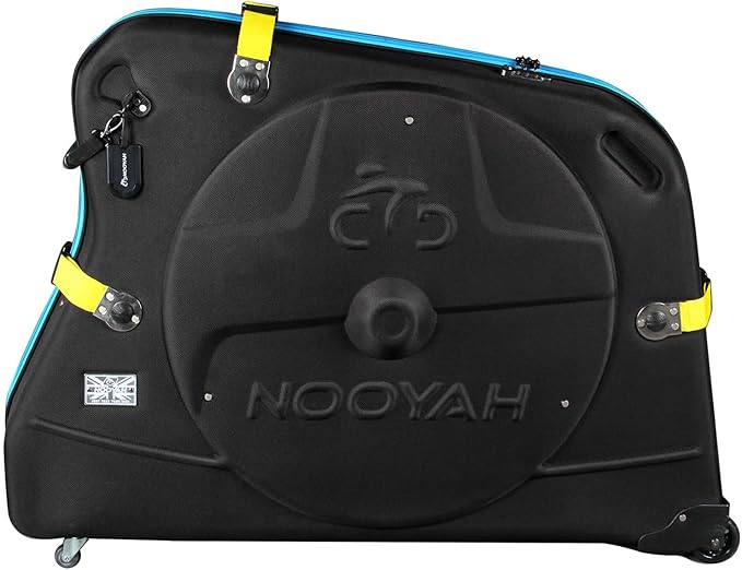 NOOYAH Bike Travel Case Bike Bag – Lightweight Hardshell Bicycle Transport Bag for Road, Triathlon, and Mountain Bikes, Disassemble the handlebar Storage, Air Travel Protection & Accessories, Type C