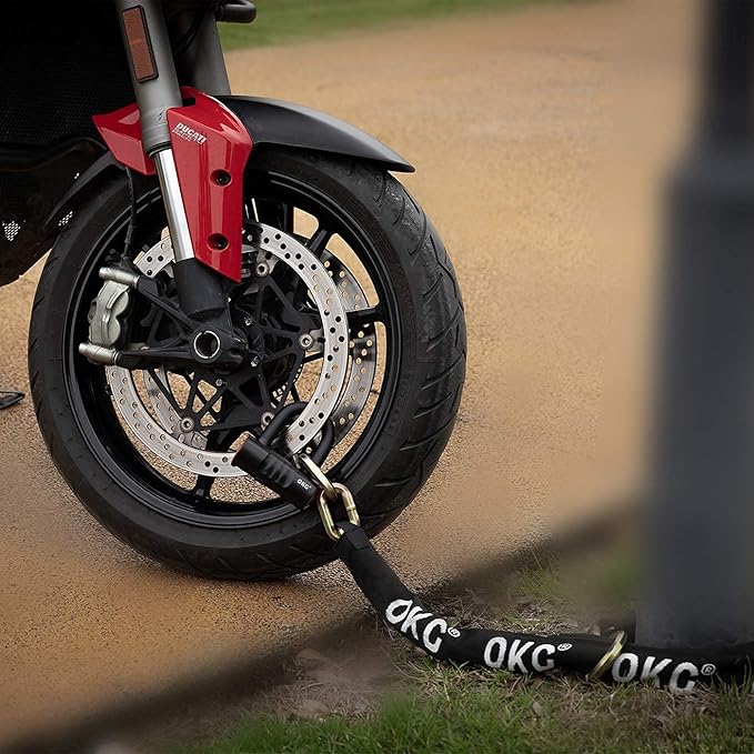 OKG Maximum Security Heavy Duty Cinch Chain, 10 lbs, 5 ft x 1/2 in (12mm) Cut Proof Chain with Hardened Steel for Motorcycles, Trailers, Generators