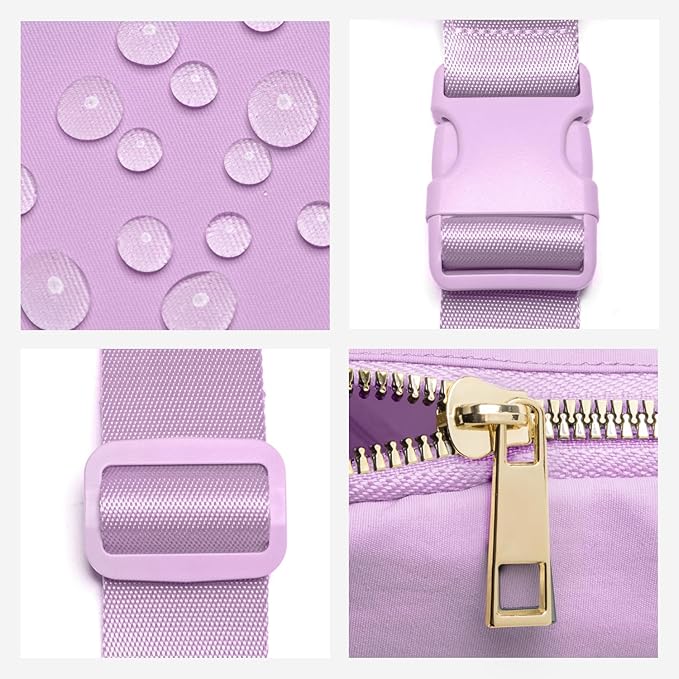 Gitus Belt Bag Fanny Pack Crossbody Bags with Initial Letter Patch Cute Stuff Birthday Gifts for Teenager Girls Trendy Preppy Stuff for Teen Girls Cool Stuff for Teens (Lavender-E)