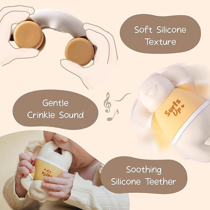 Moonkie Food Grade Silicone Toy Cars for Toddlers 1-3, Push and Go Baby Car Toys 6-12 Months+, One-Piece Design Infant Toys, Birthday Gifts for 1 Year Old Boy Girl, Easy to Clean & Grasp, 5 Pack